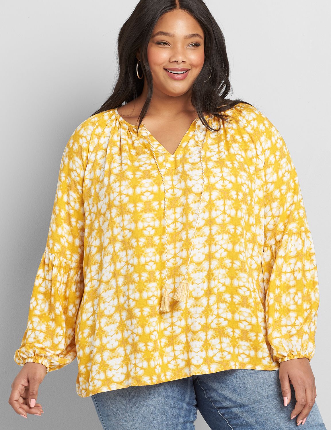 lane bryant peasant top