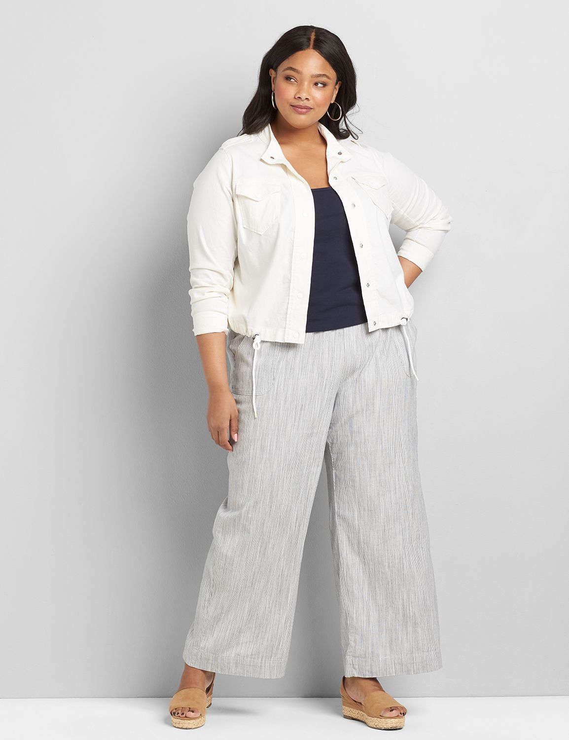 WIDE LEG LINEN PANT- STRIPE 1119013:LBSP21290_LinenStripe_VendorFabric:16 Product Image 3