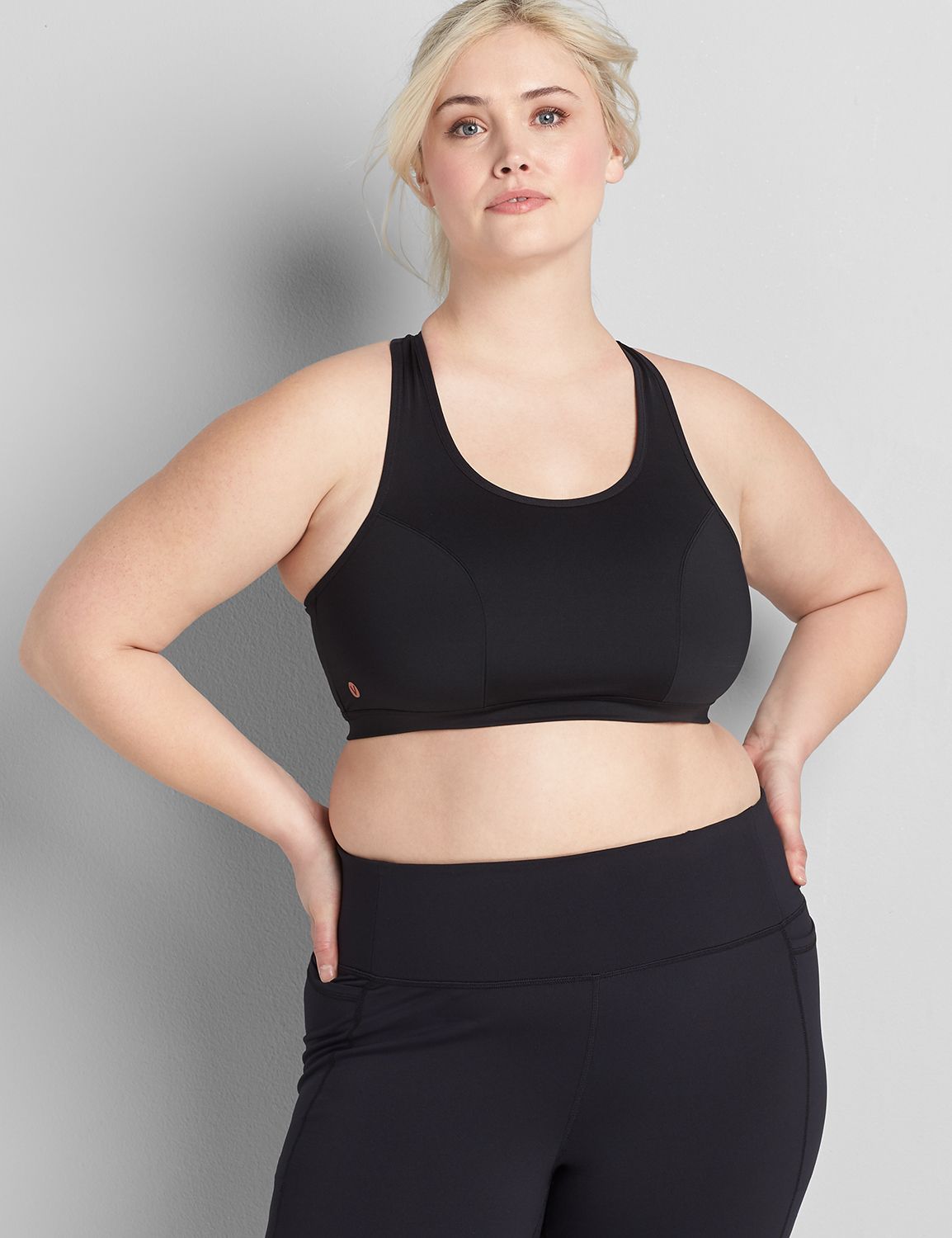 Lane Bryant Livi Black Sports Bra 46 DDD