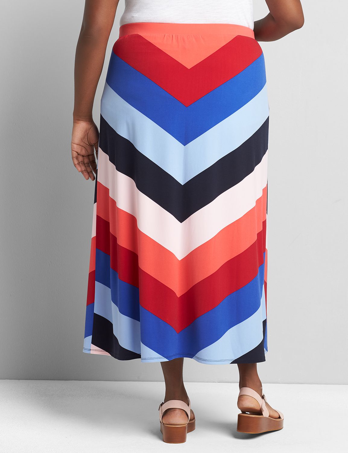 Knit Kit Pull-On Chevron Maxi Skirt Product Image 2