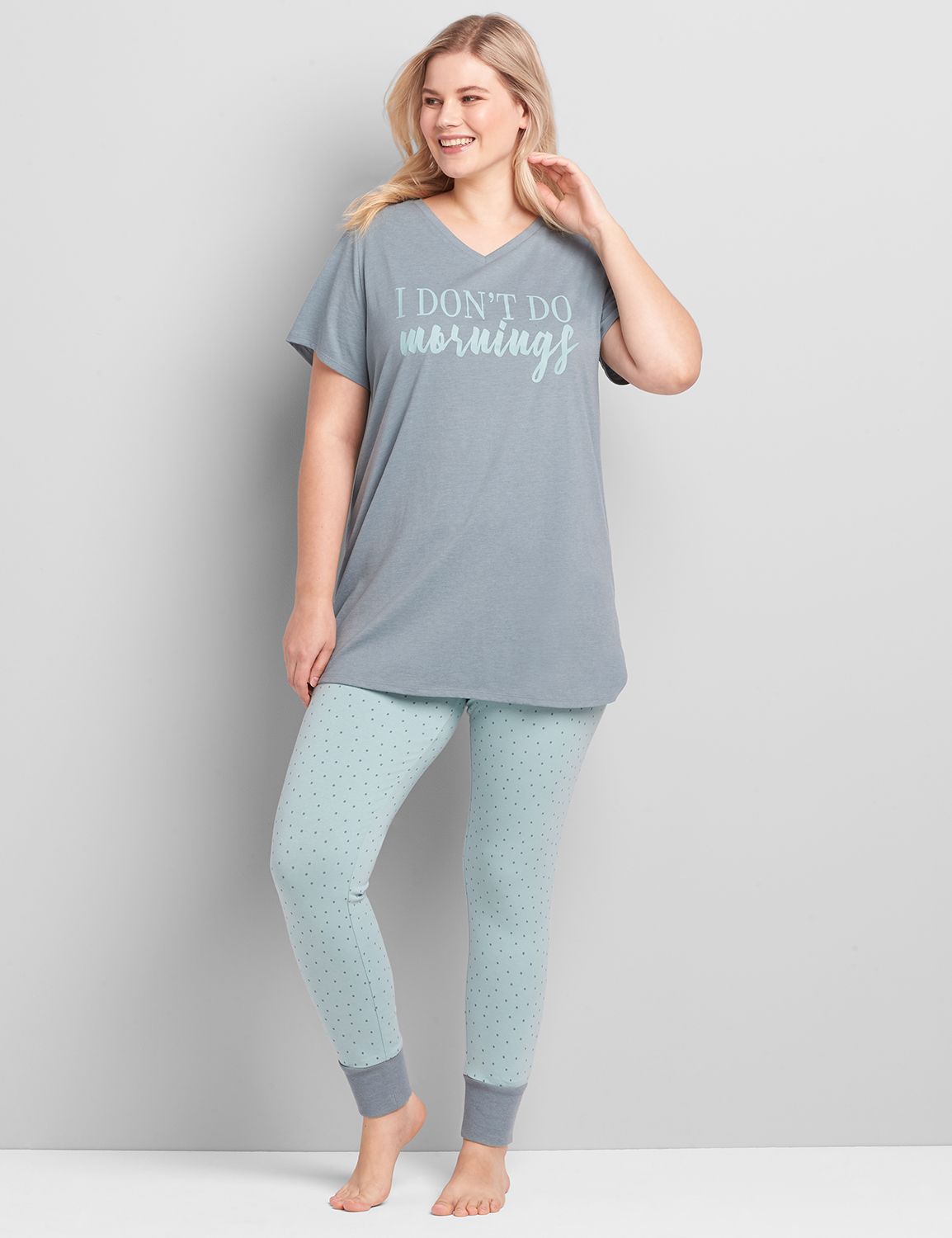 V-Neck Tee & Legging PJ Set