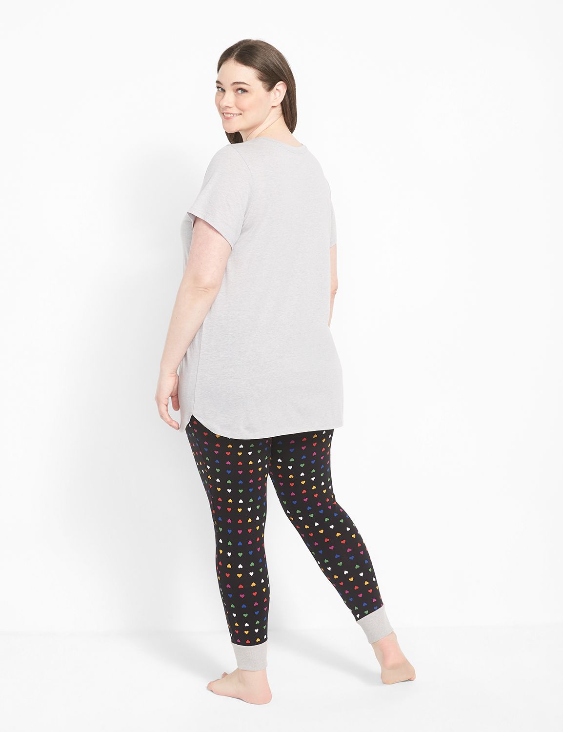 V Neck and Cuffed Legging PJ Set 11 Product Image 2