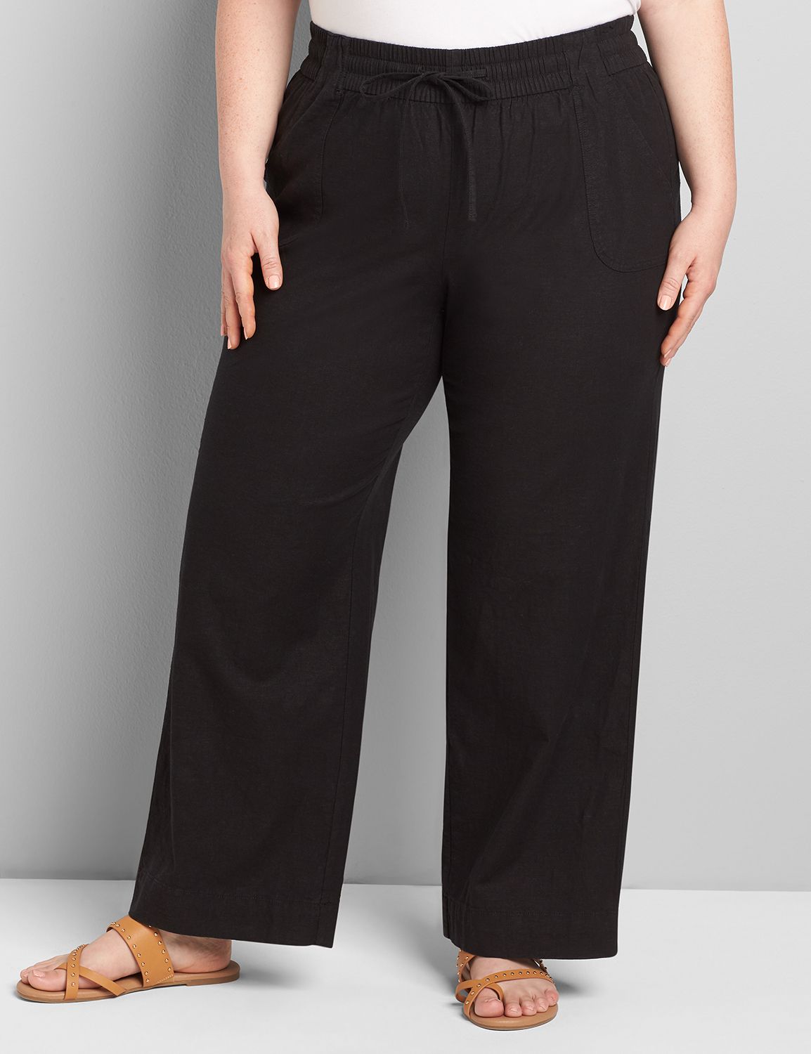 Lane bryant 2024 linen pants