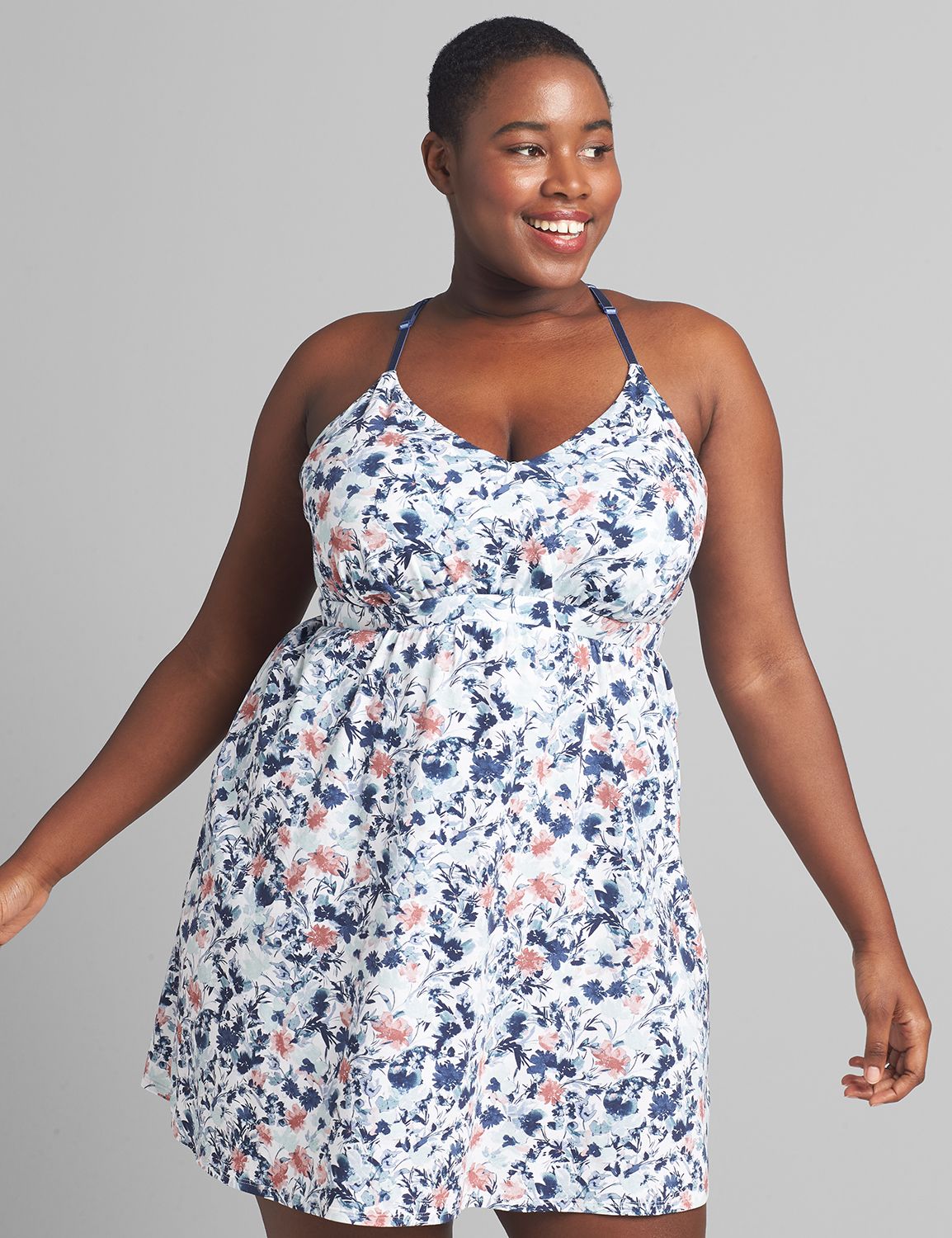 Lace & Mesh Racerback Chemise 