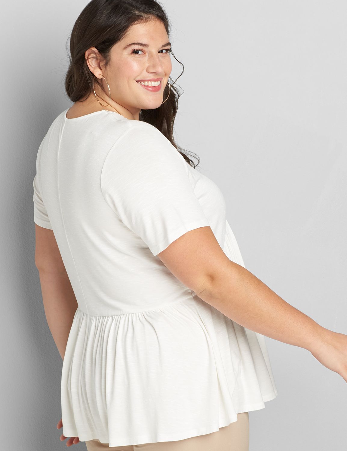 Embroidered Babydoll Max Swing Tee Product Image 2