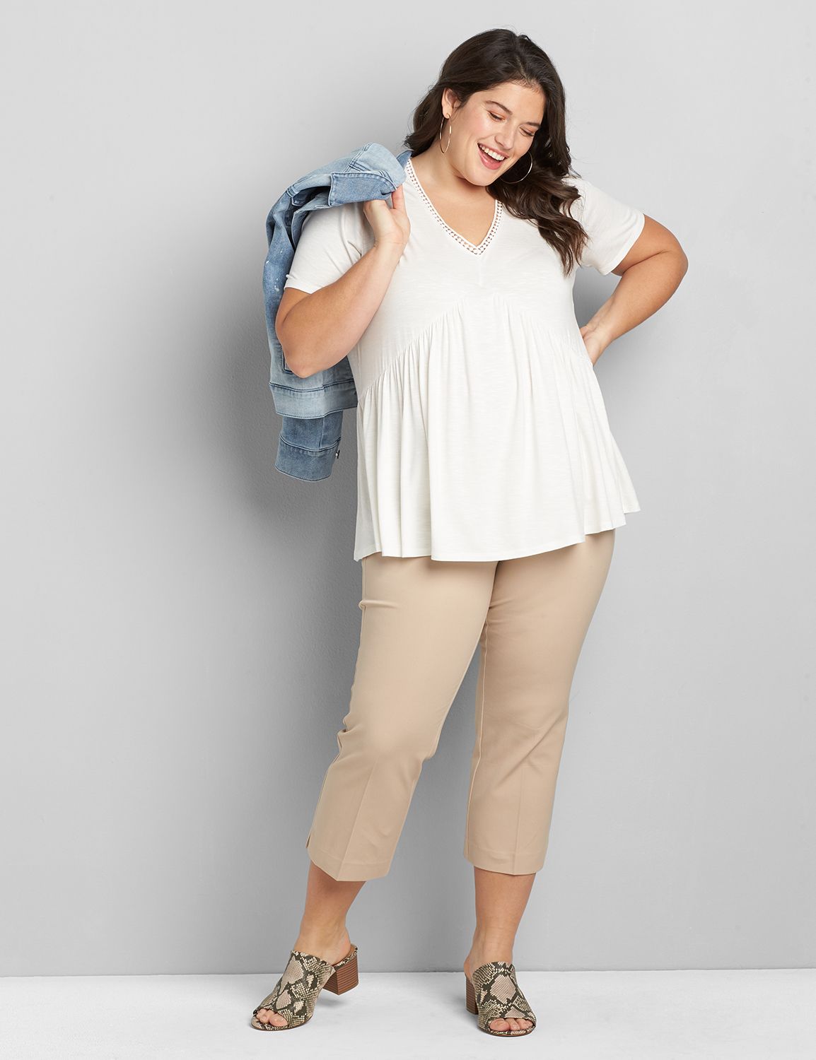 Embroidered Babydoll Max Swing Tee Product Image 3