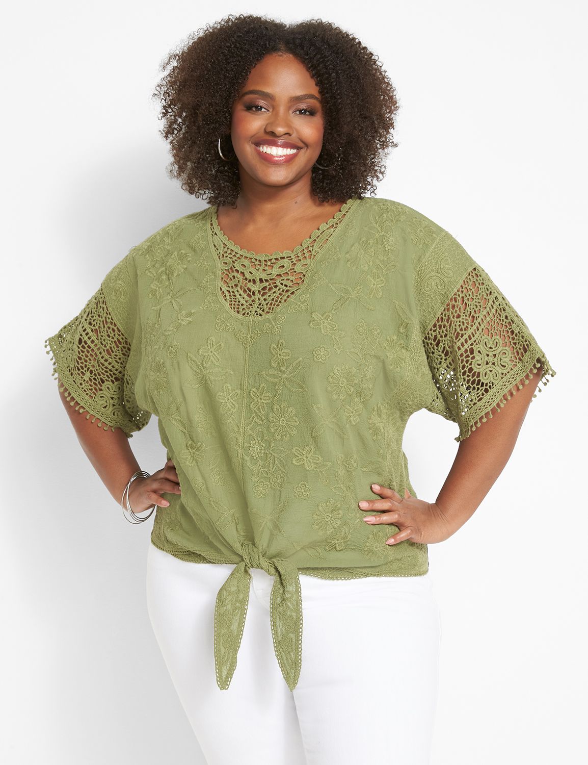 Crochet store hem top