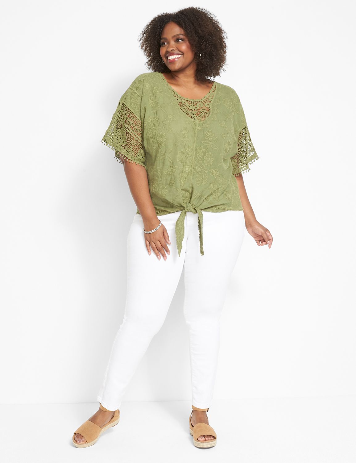 Lane bryant best sale lace top