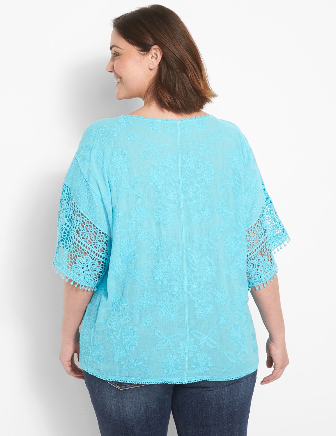 Short Sleeve Crew Neck Tie Hem Top Product Image 2