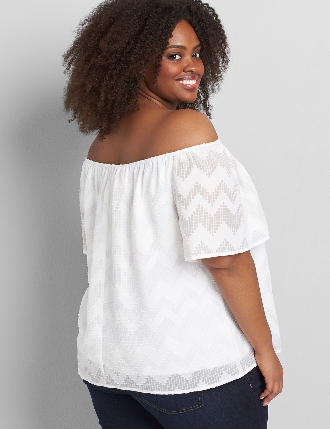 Textured Off-The-Shoulder Top | LaneBryant