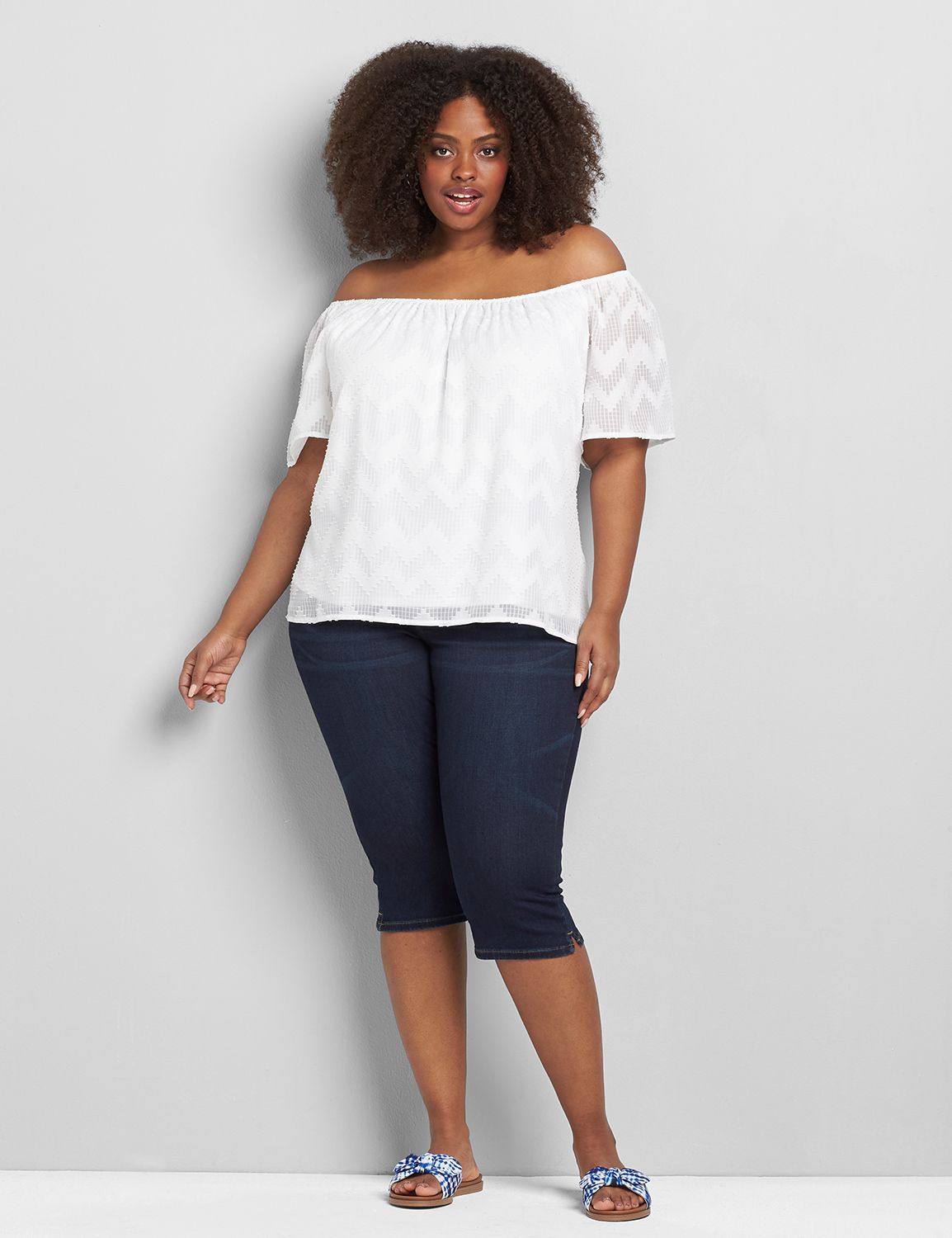 Lane bryant off discount the shoulder tops