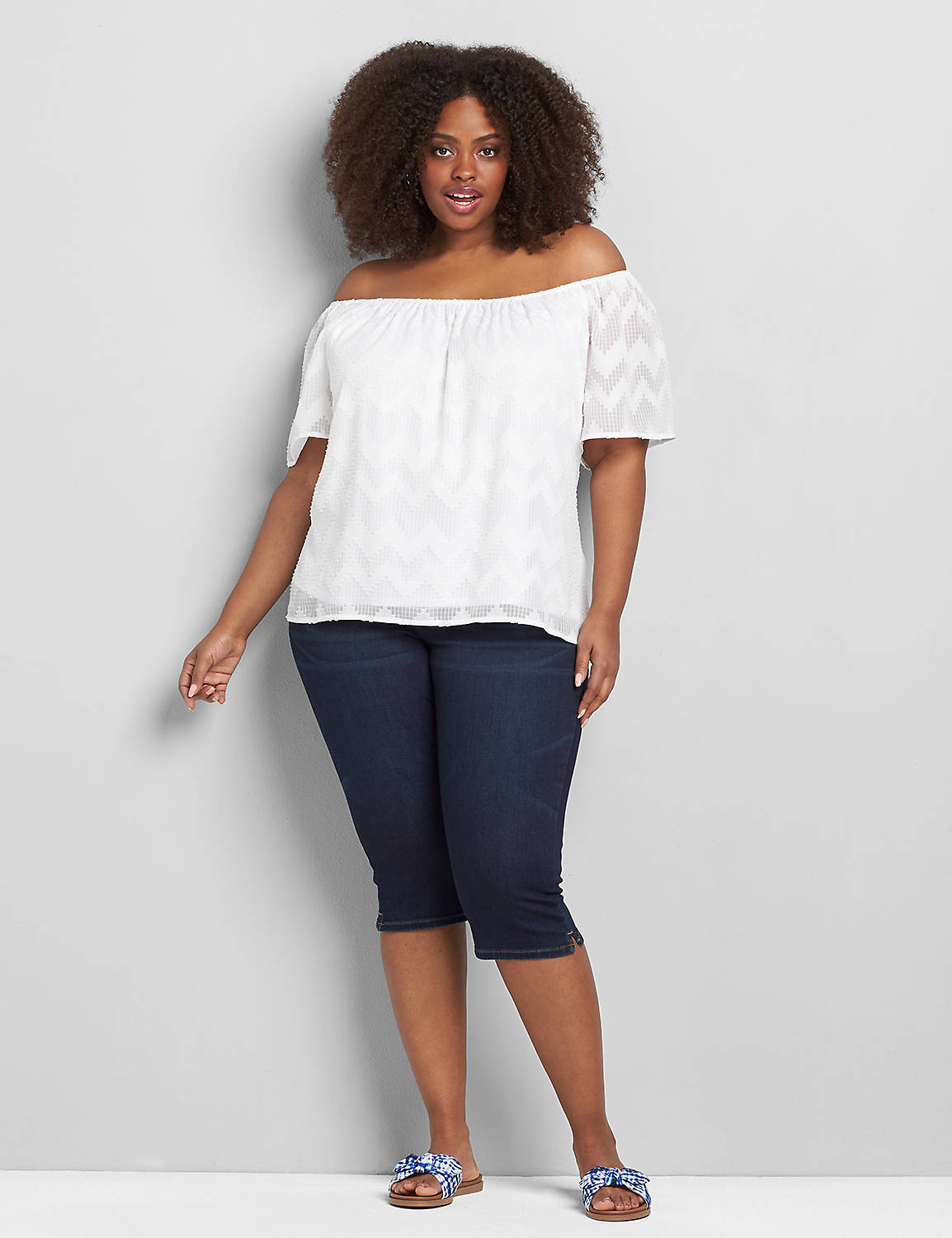 Textured  Off-The-Shoulder Top Product Image 3