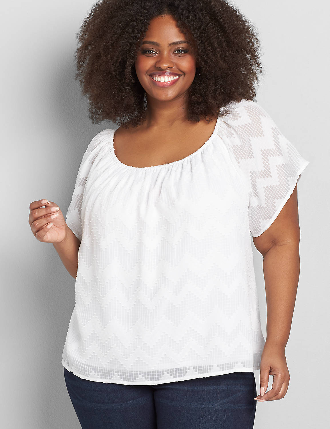 Textured  Off-The-Shoulder Top Product Image 4