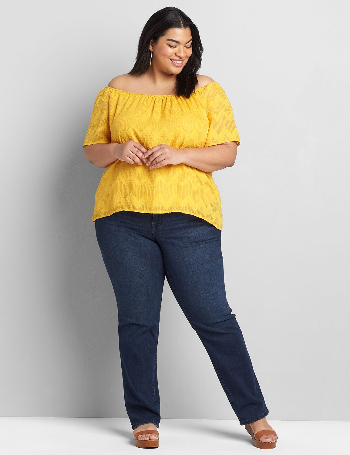 Textured  Off-The-Shoulder Top Product Image 3