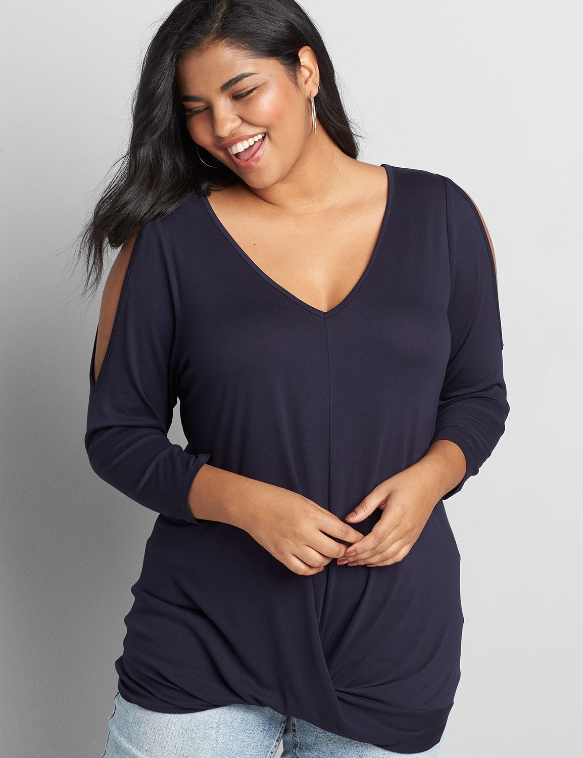 lane bryant cold shoulder tops