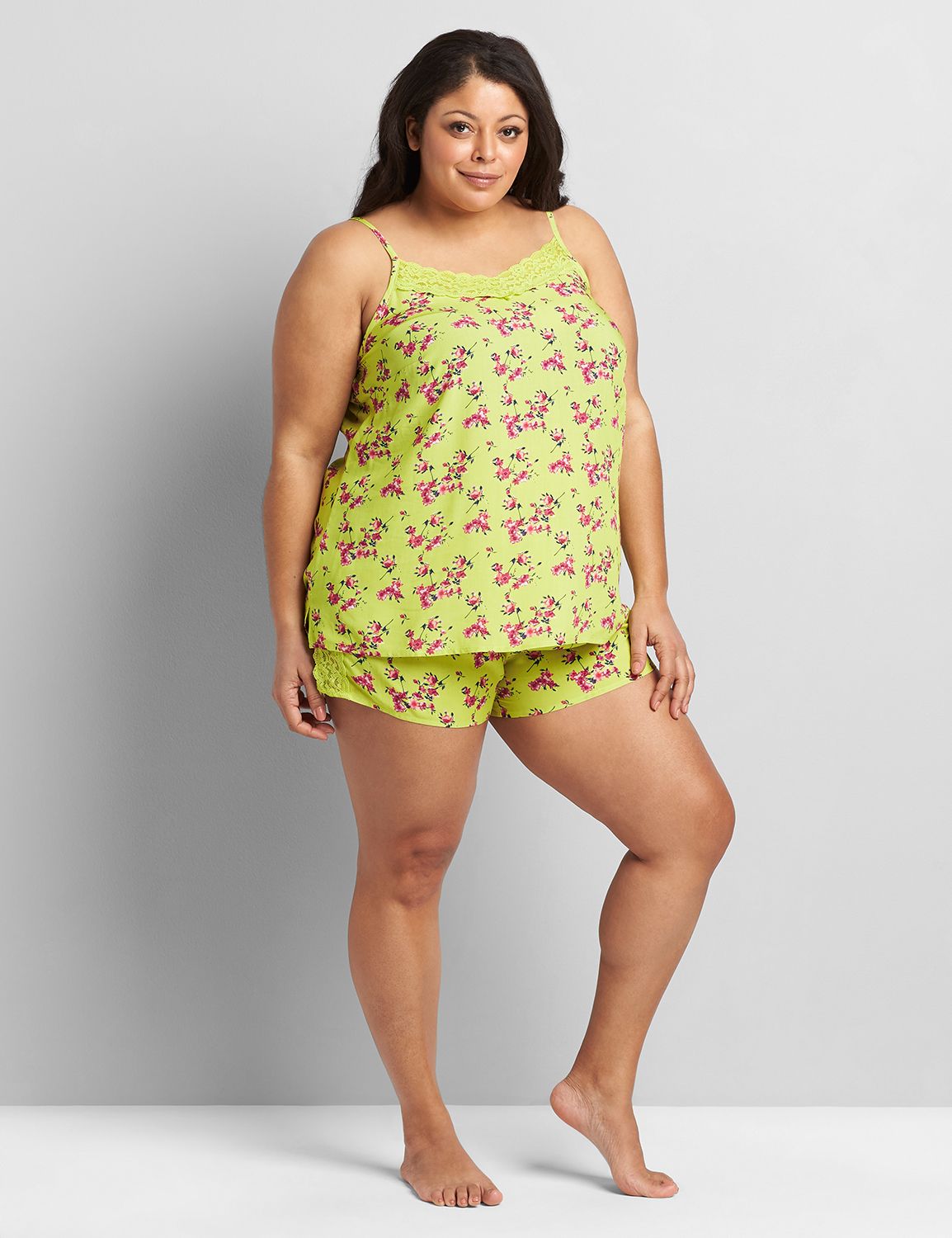 Lace-Trim Sleep Short