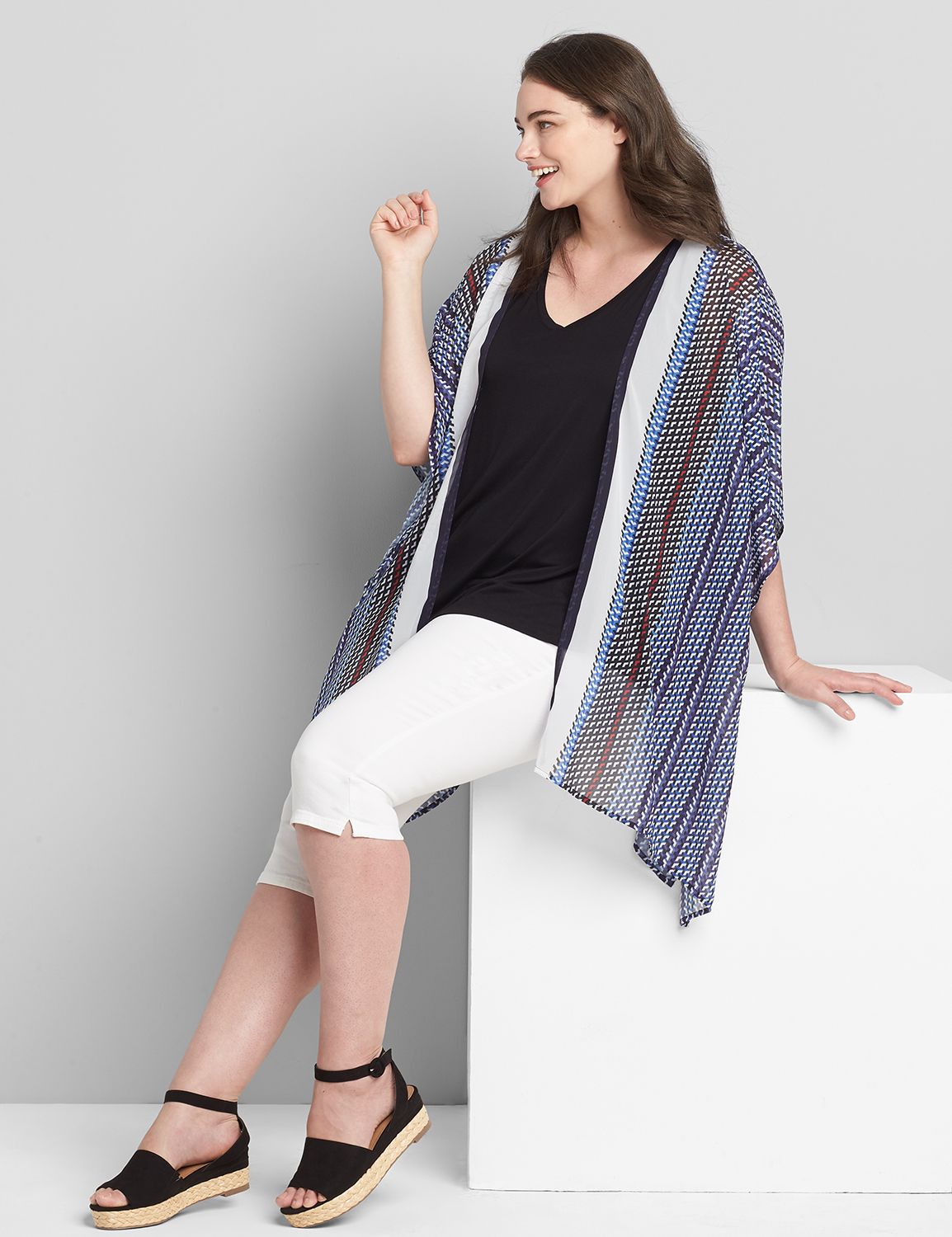 Basic Chiffon Overpiece 1118865:LBSP21208B_LogoCamilaBorder_C1:ONESZ Product Image 3