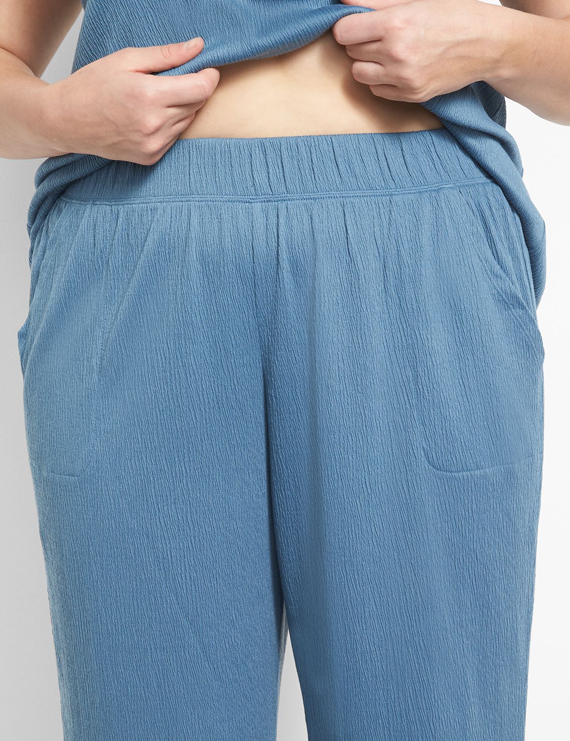 Crinkle Knit Tank and Pant PJ Set 1 Product Image 3