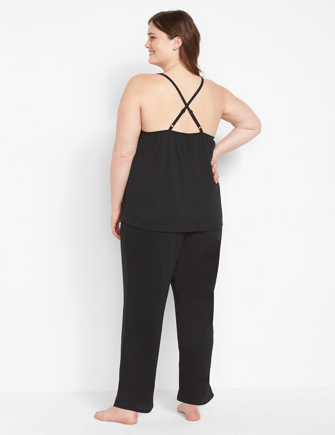 Crinkle Knit Tank and Pant PJ Set 1 Product Image 2