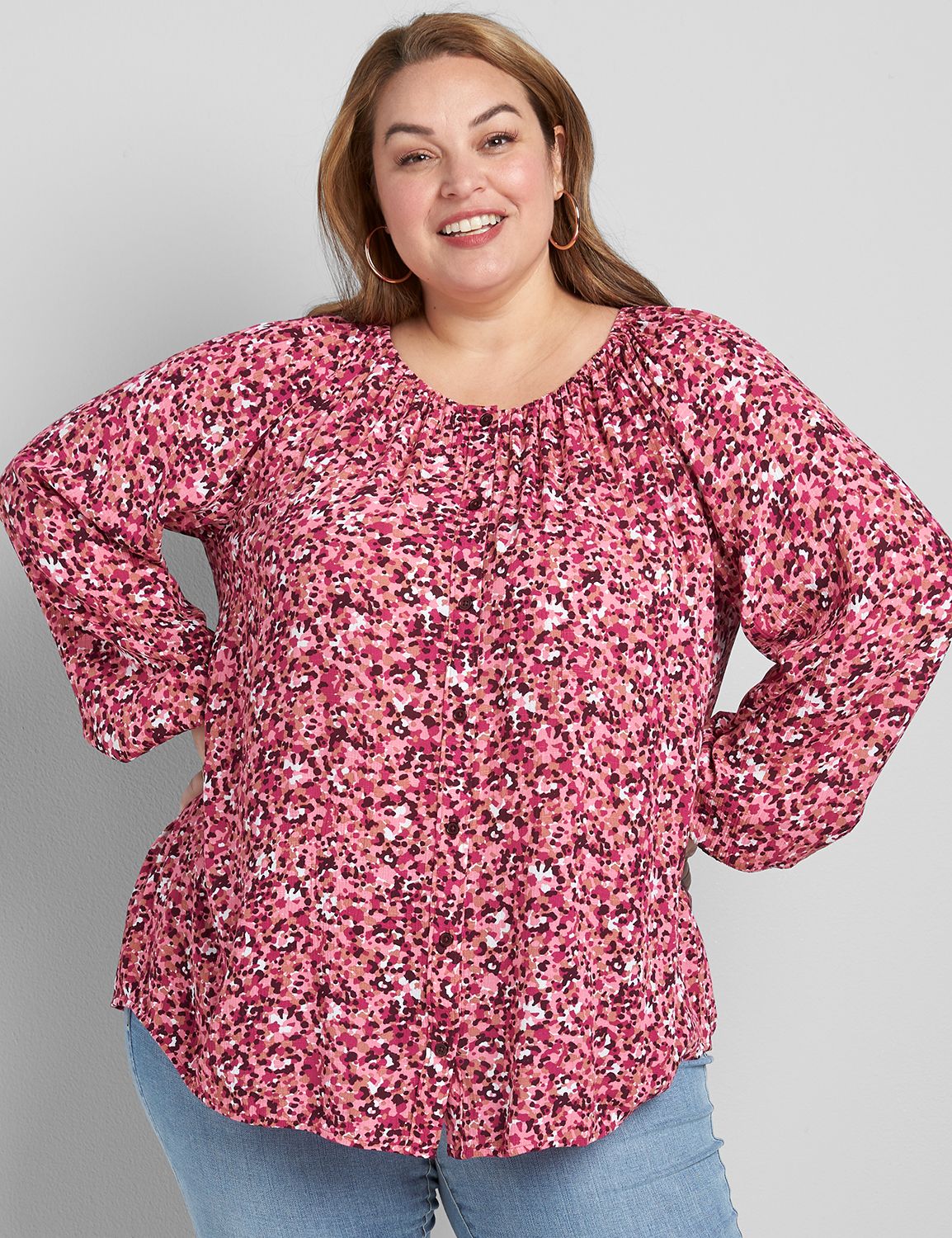lane bryant peasant top