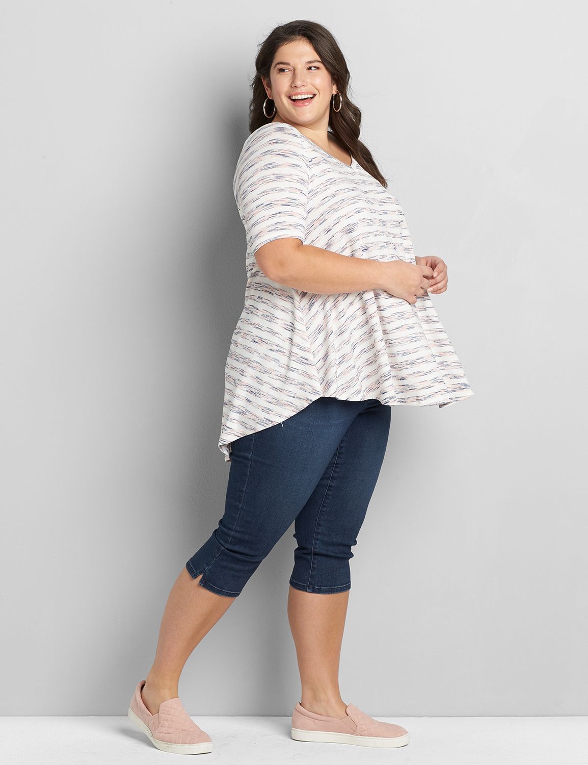 Perfect Sleeve Vneck Drapey Tunic 1 Product Image 3