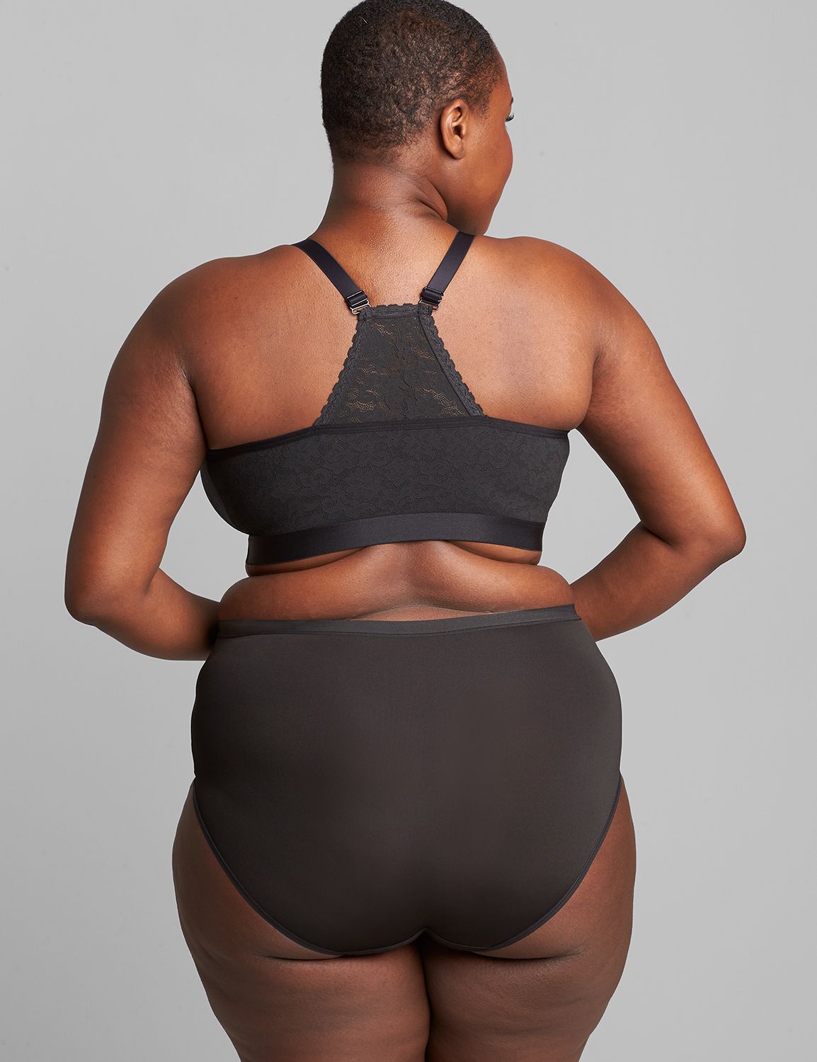 Stretch Lace racer-back bralette wi Product Image 2
