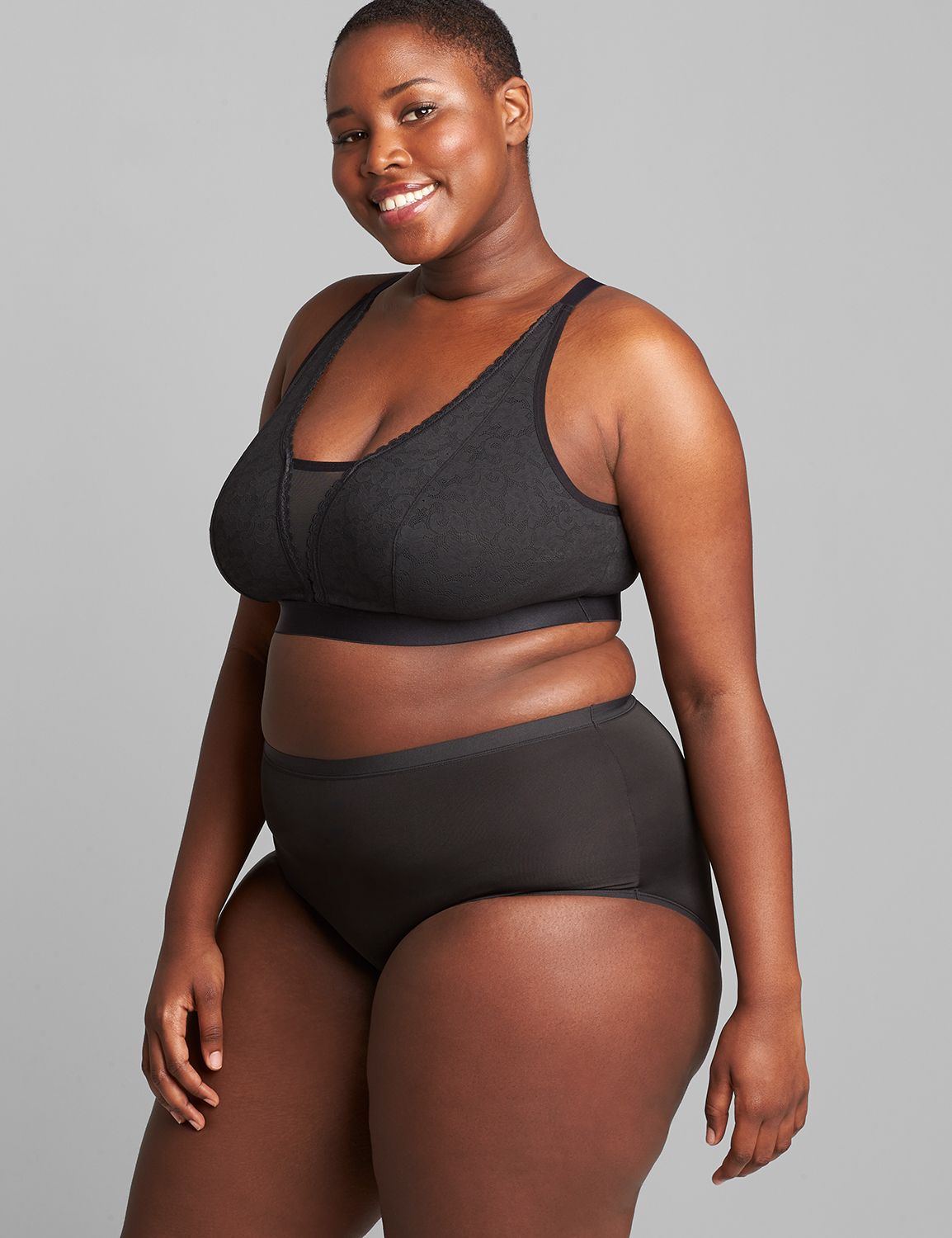 Stretch Lace racer-back bralette wi Product Image 4