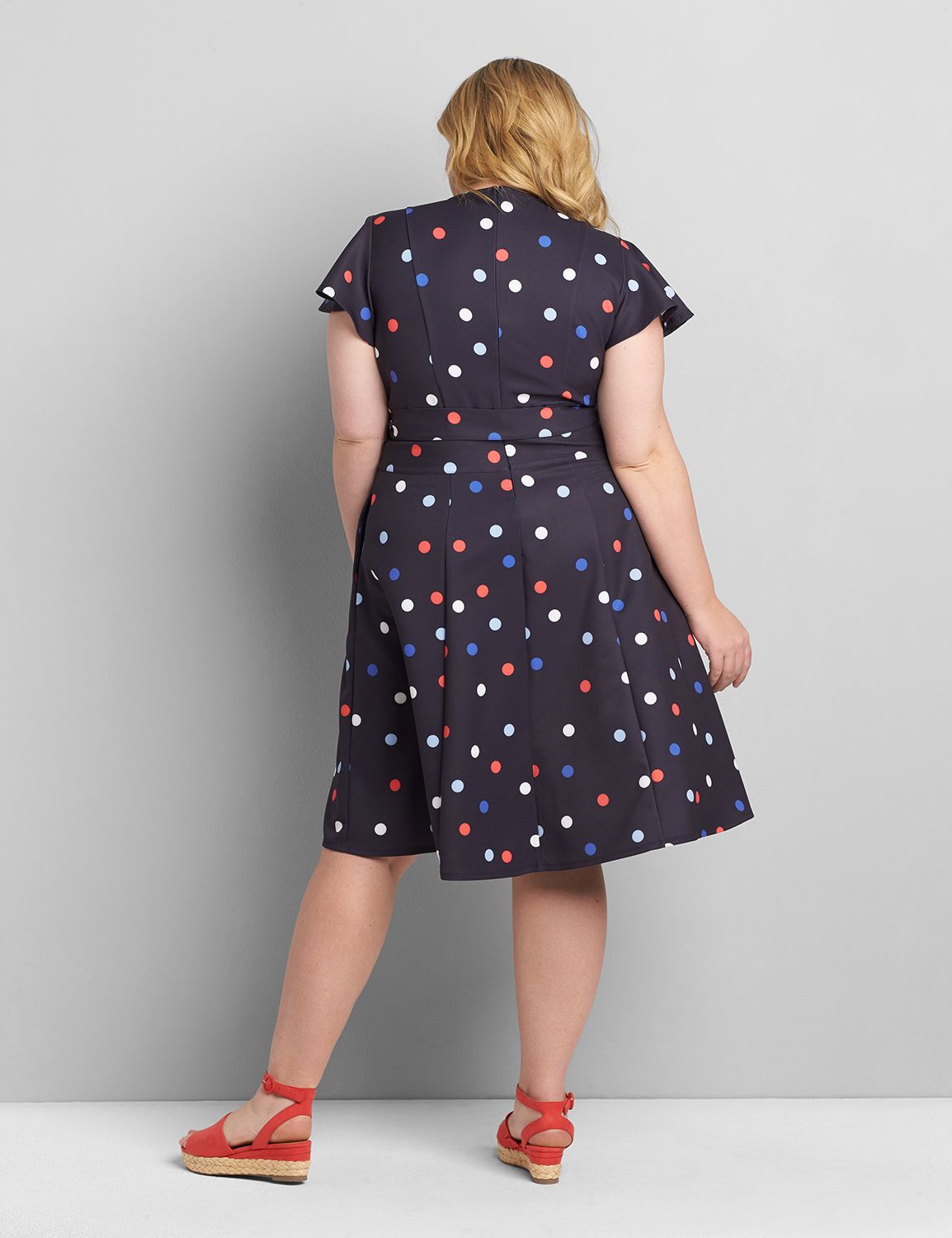 Flutter Sleeve V Neck Fit And Flare Product Image 2