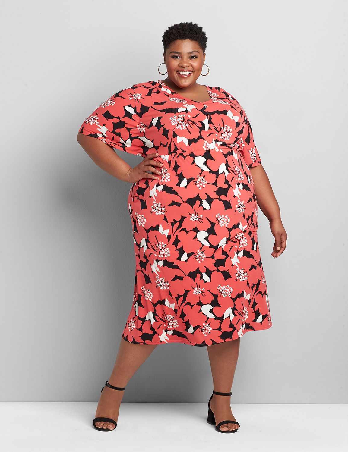 a line midi dress plus size