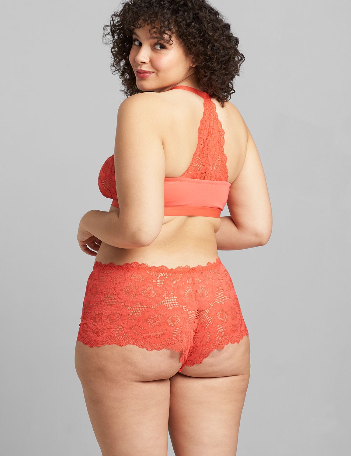 NW Flroal Lace Bra  1118070:Starfish Coral CSI 0301184:40D Product Image 2