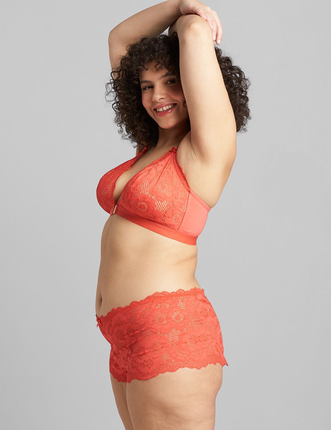 NW Flroal Lace Bra  1118070:Starfish Coral CSI 0301184:40D Product Image 3