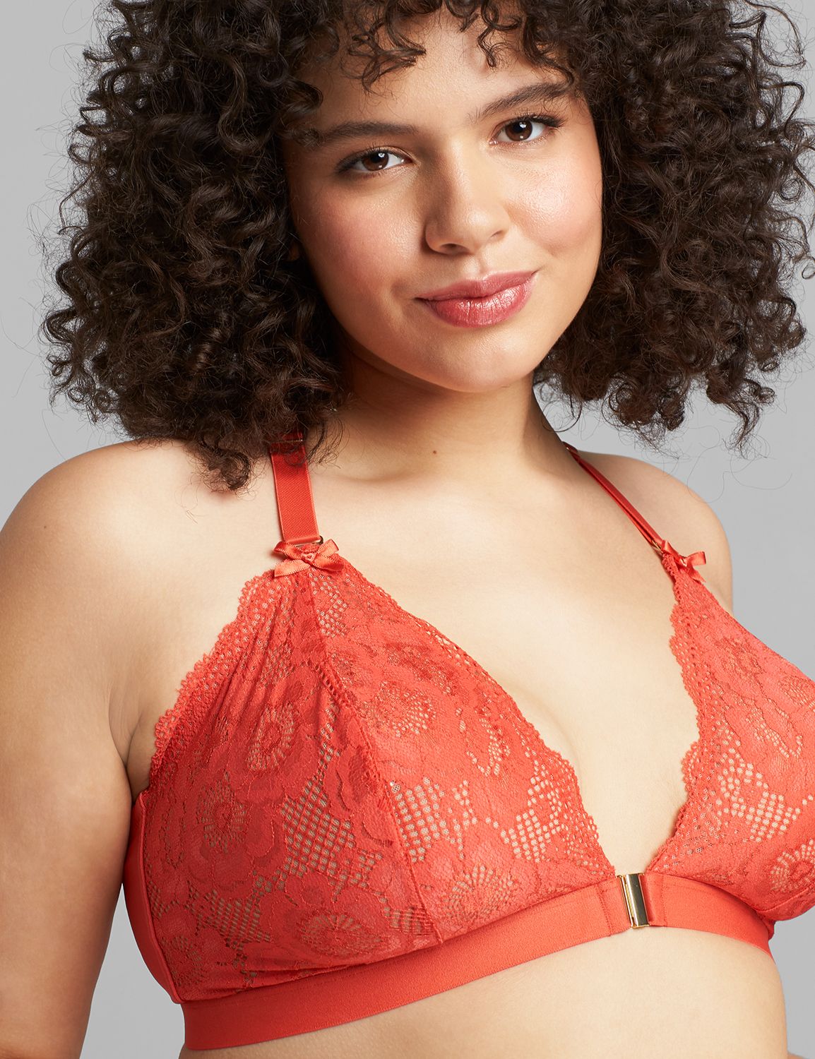 NW Flroal Lace Bra  1118070:Starfish Coral CSI 0301184:40D Product Image 4