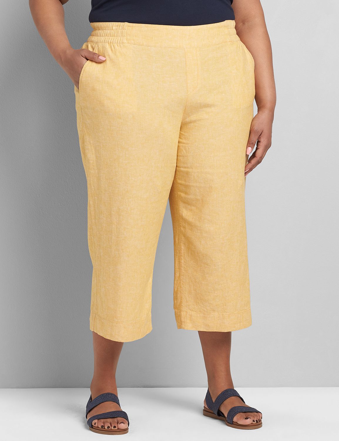 Lane bryant linen sales pants