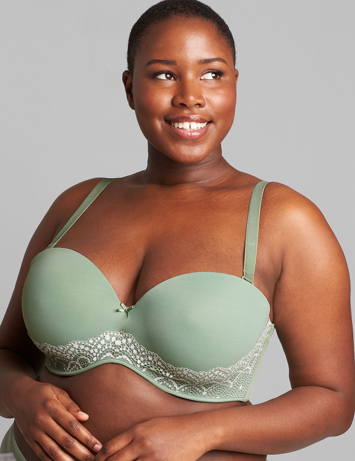 New Silicone Free Multiway Boost Strapless Bra GREEN Cacique Lane