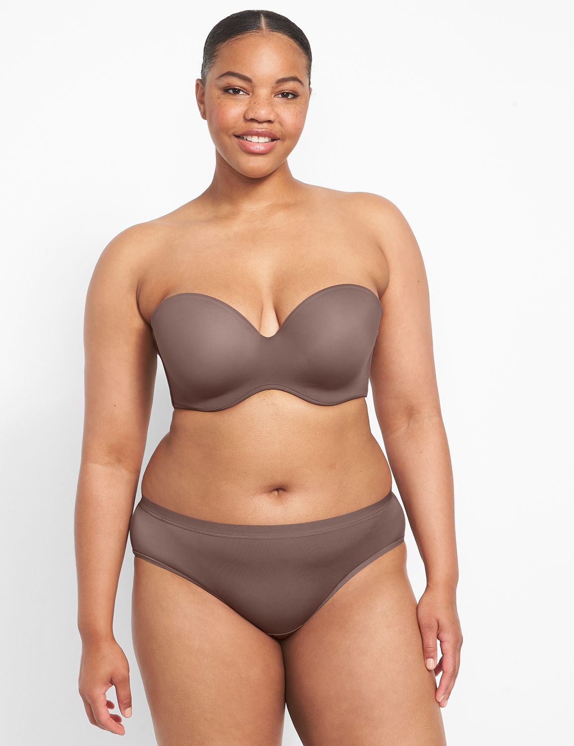 PU Strapless 1108067-S Copy of 1052039-Y:PANTONE Deep Taupe:36DDD