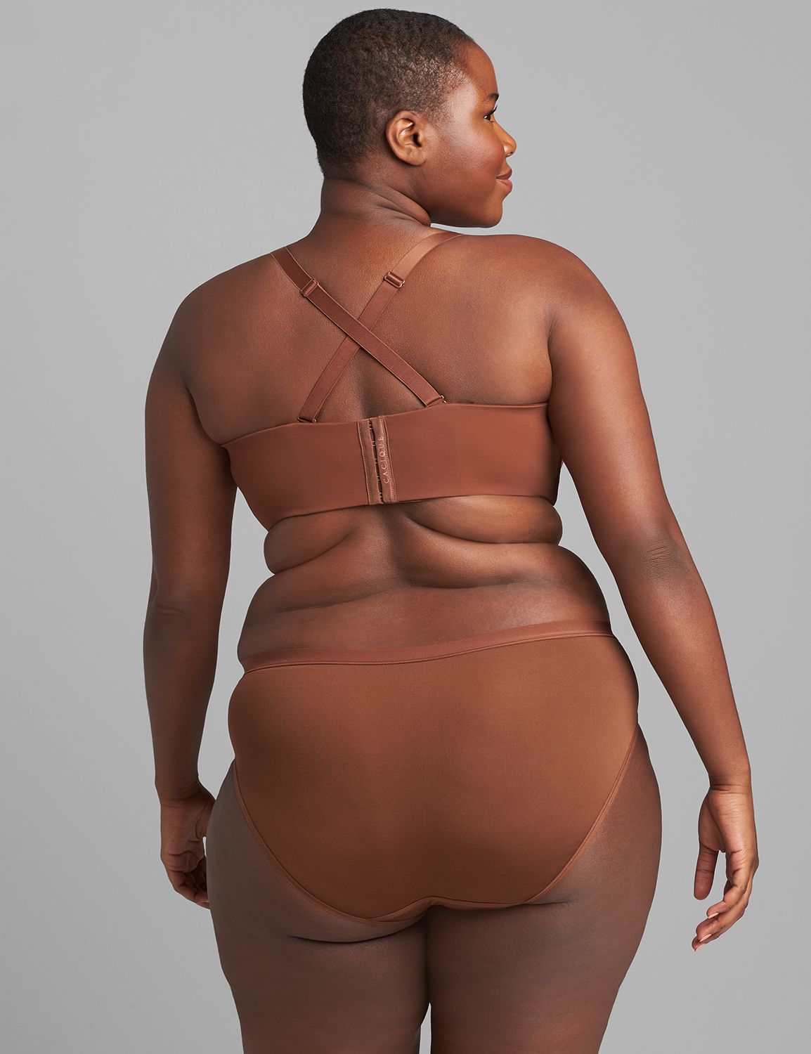1108067-S Copy of 1052039-Y PU Strapless:PANTONE Tiramisu:38G Product Image 8