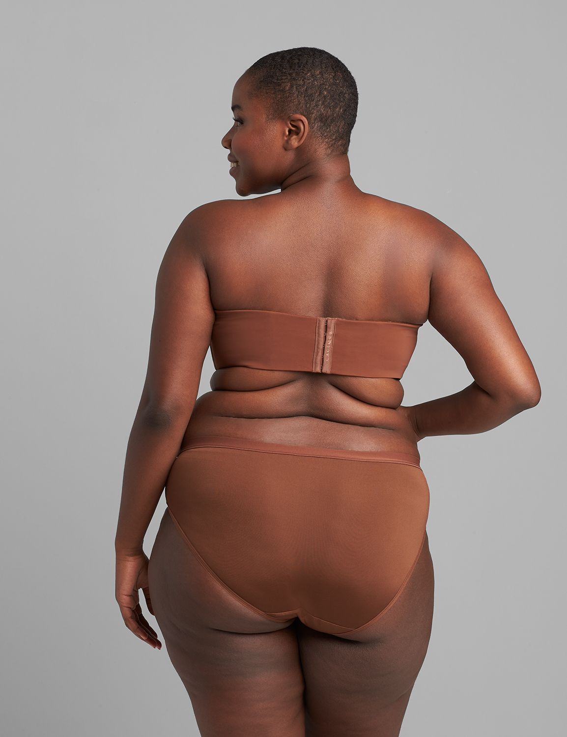 1108067-S Copy of 1052039-Y PU Strapless:PANTONE Tiramisu:38G Product Image 9