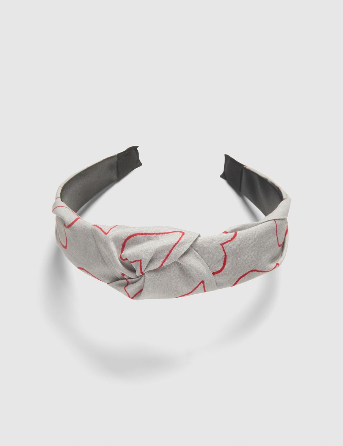 Knotted Headband - Red Heart Outline