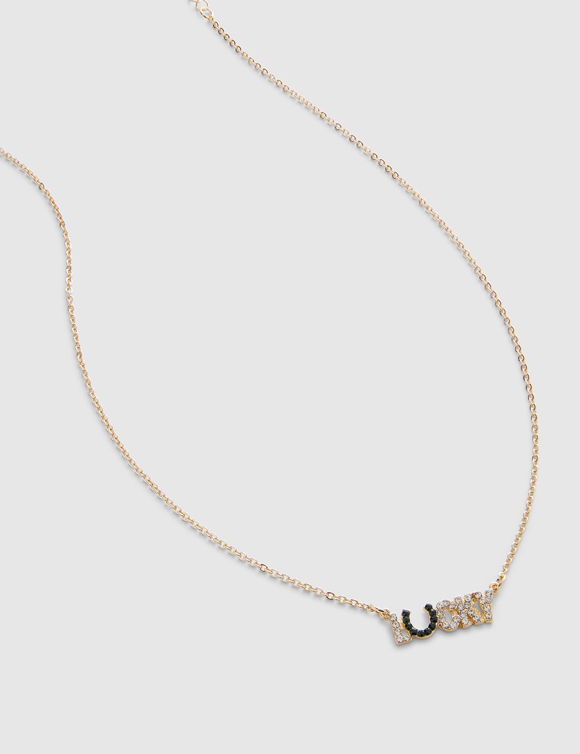 Pave-Embellished Lucky Pendant Chain Necklace 