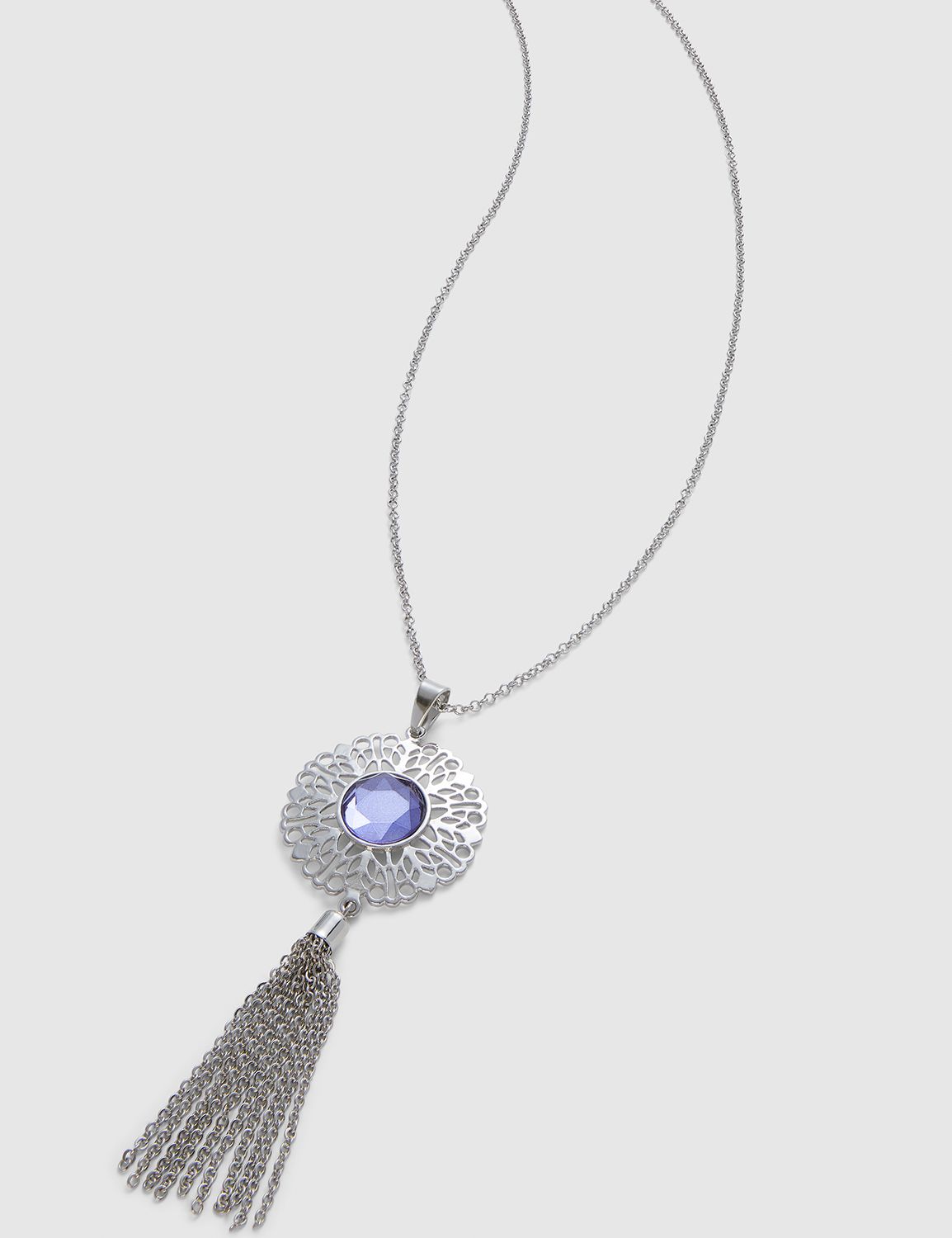 Filigree Tassel Pendant Necklace