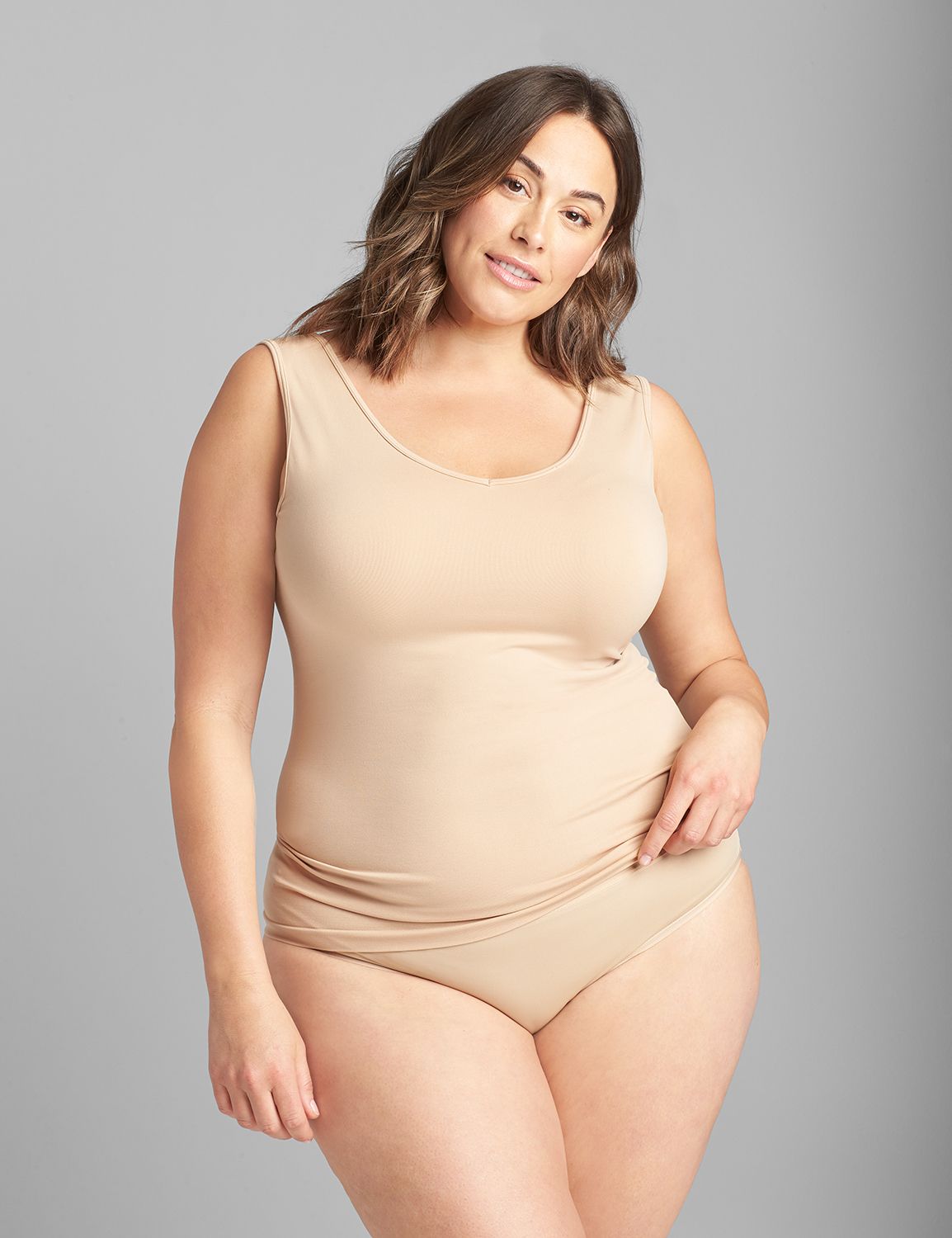 Sleeveless Seamless Double V Neck T Product Image 1