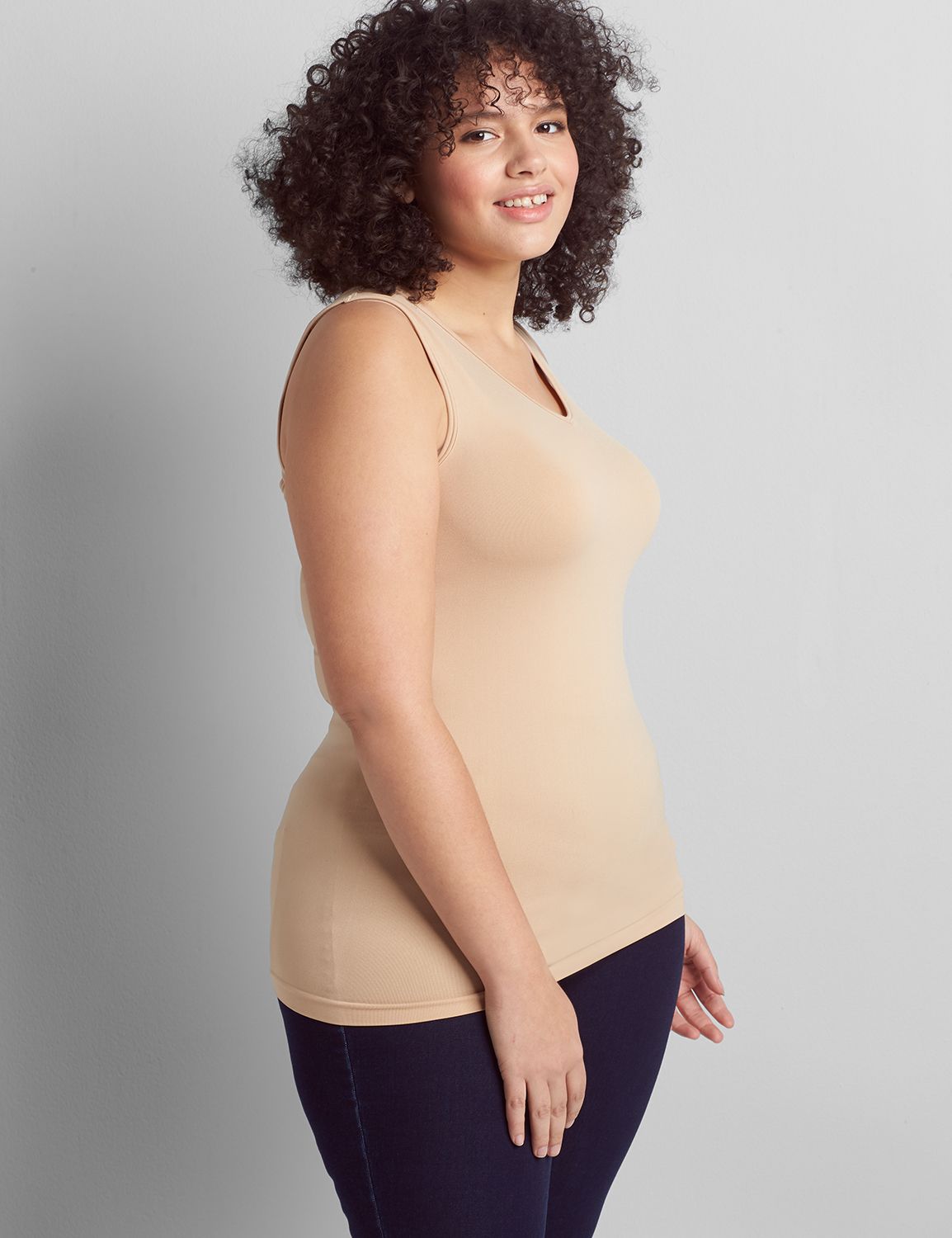 Sleeveless Seamless Double V Neck T Product Image 4