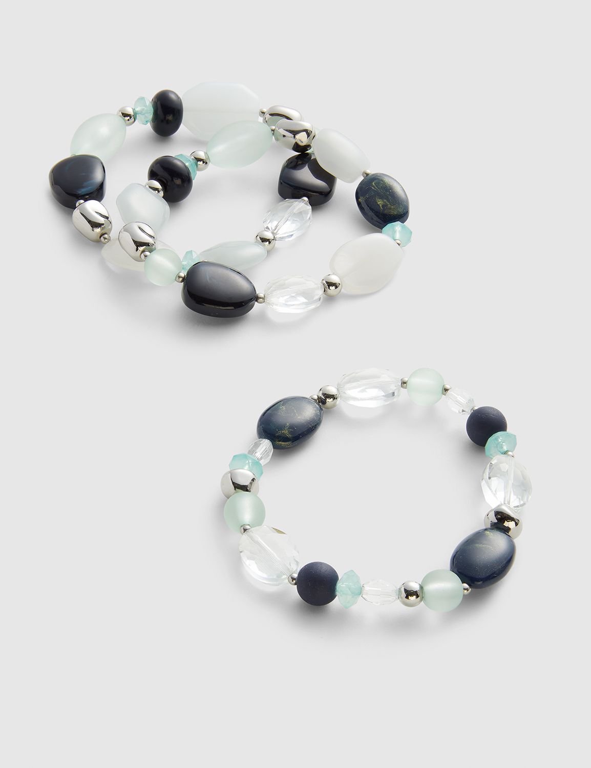 3-Row Beaded Stretch Bracelet Set