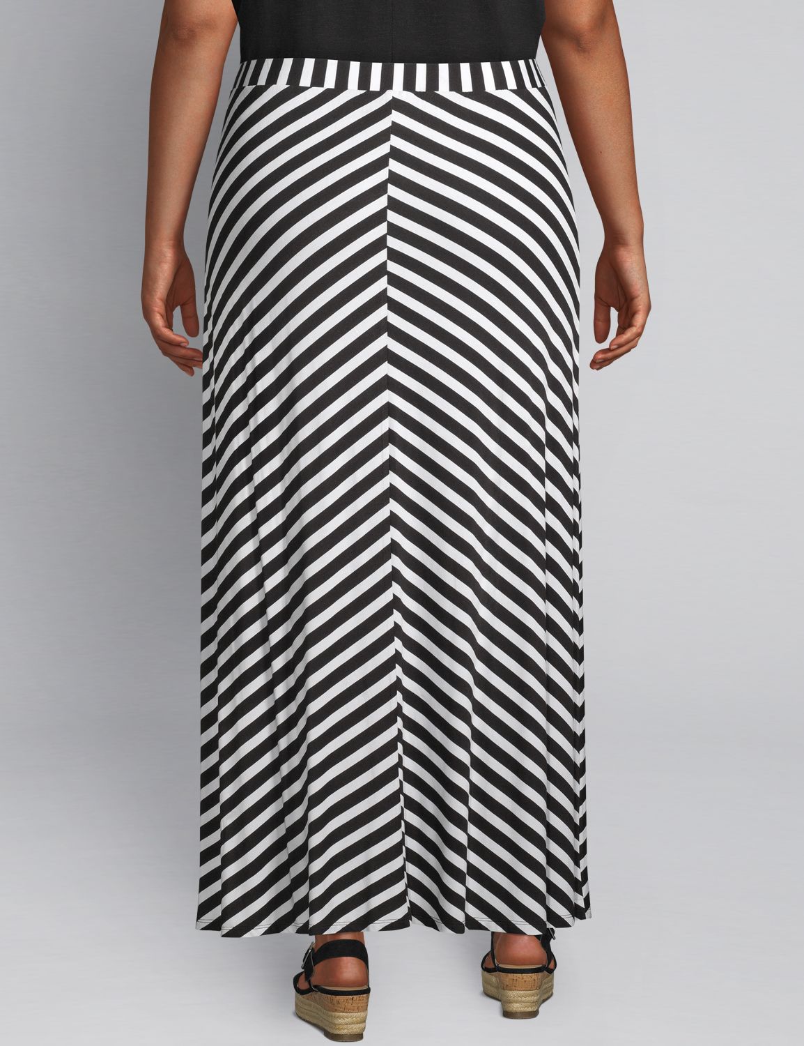1101308 EC RAYON SPAN PULL ON SKIRT:LBSU19198_TrocederoStripe_colorway1:18/20 Product Image 2