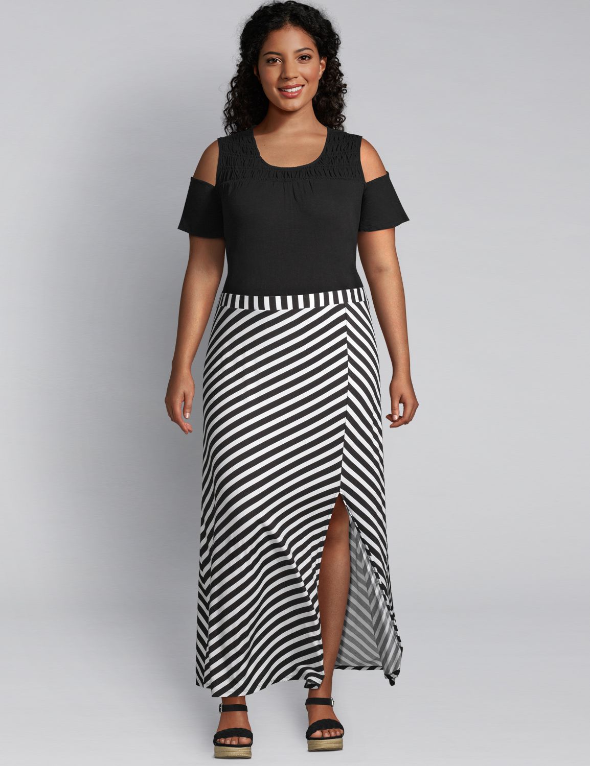 1101308 EC RAYON SPAN PULL ON SKIRT:LBSU19198_TrocederoStripe_colorway1:18/20 Product Image 3