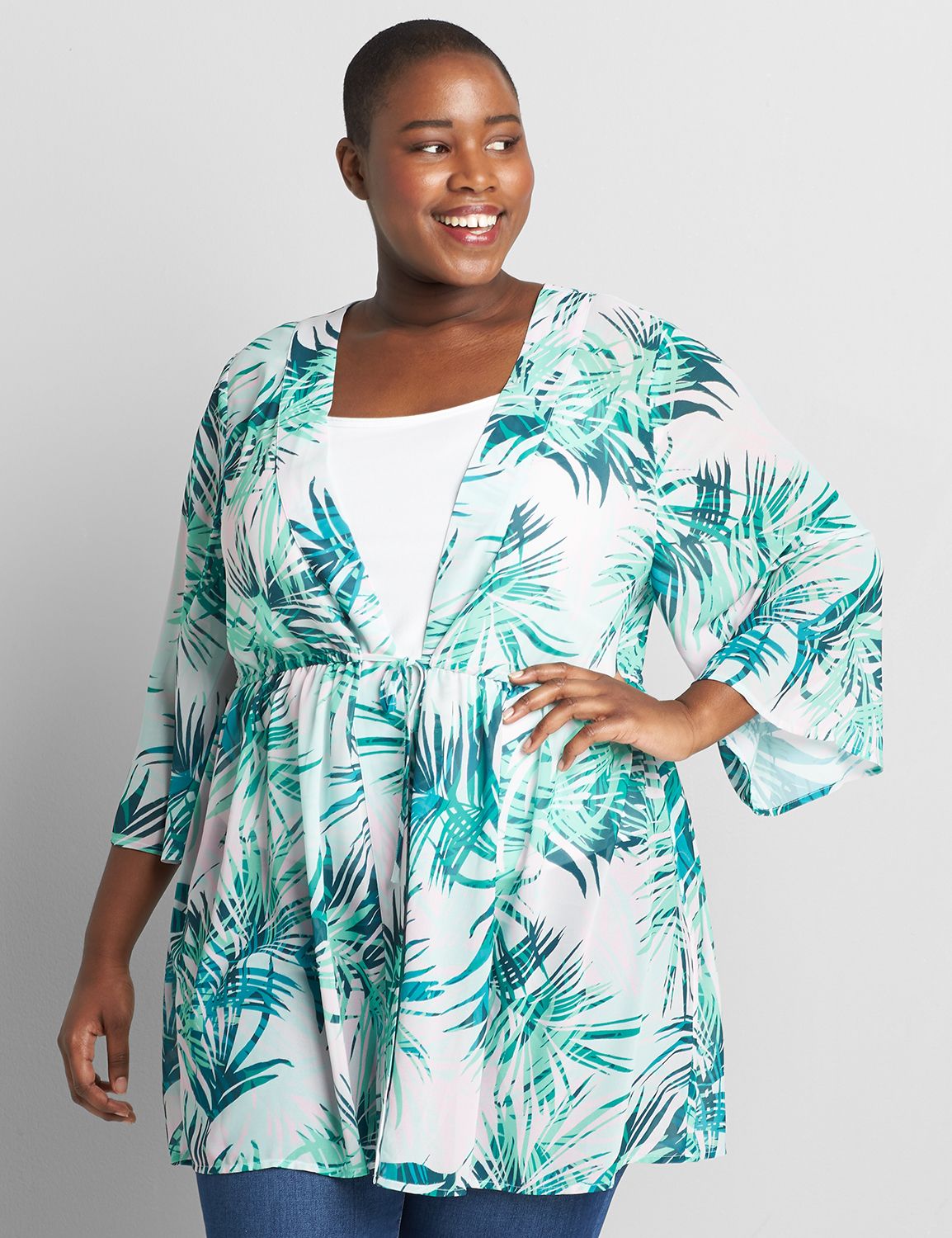 Printed Tie-Waist Overpiece