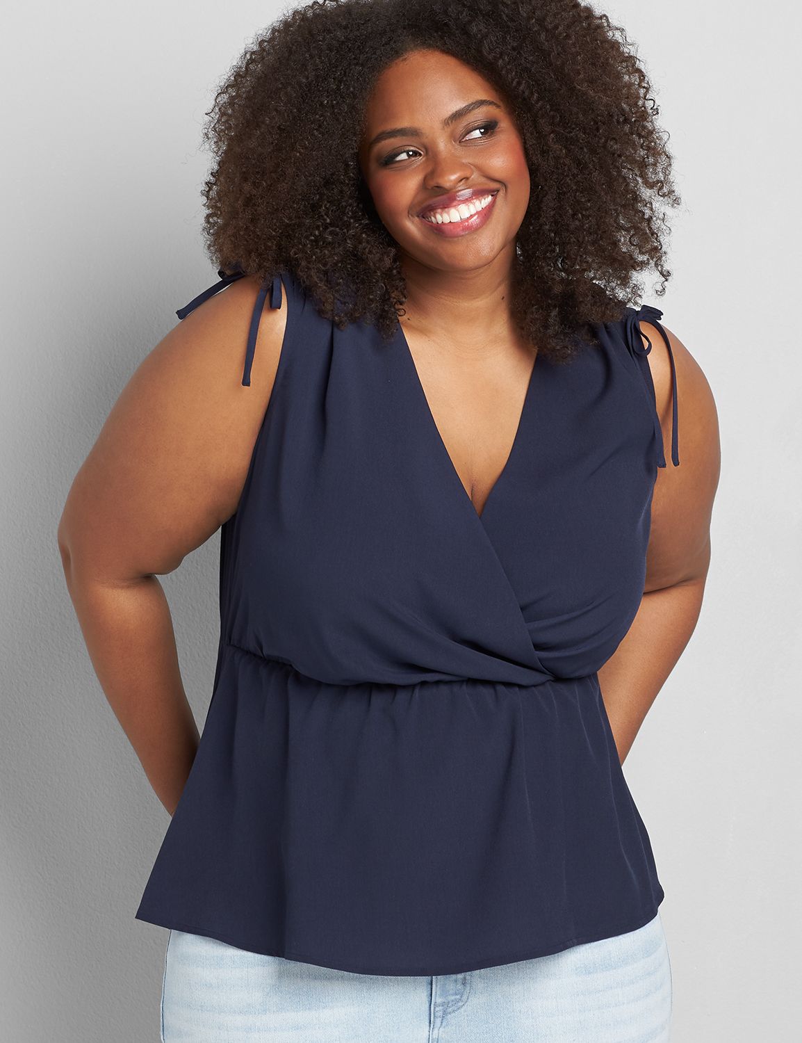 Lane bryant peplum tops on sale