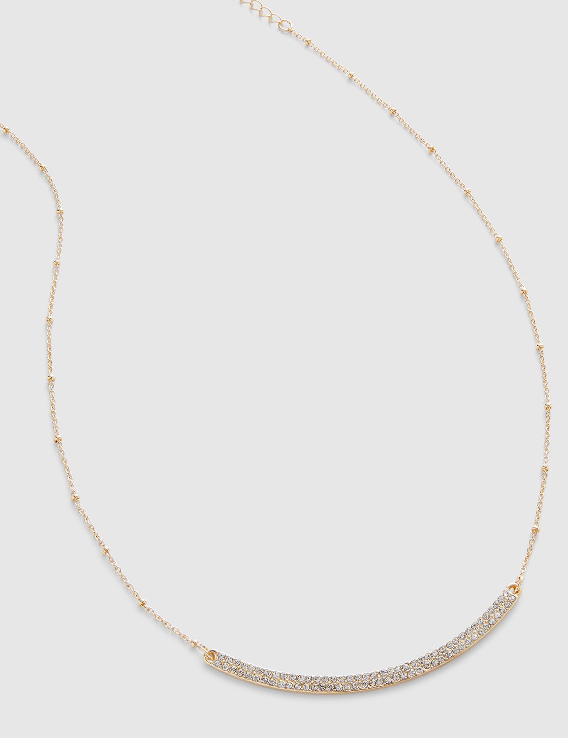 Sparkling Curved Bar Necklace