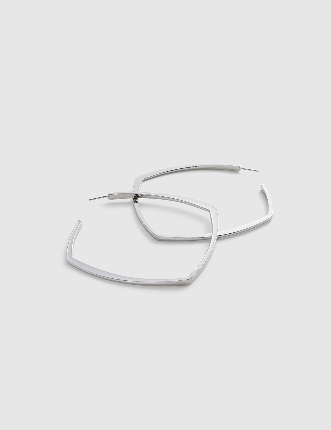 Flat Square Hoop Earrings