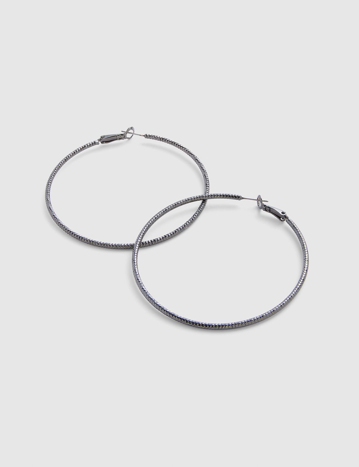 Large Textured Hoop Earrings